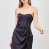 Indigo Boutique Black Side Twist Tube Dress