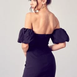 Indigo Boutique Black Open Shoulder Dress