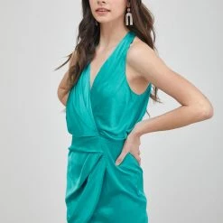 Indigo Boutique Water Green Wrap Dress