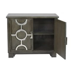 Indigo Boutique Caine Charcoal Accent Cabinet Furniture