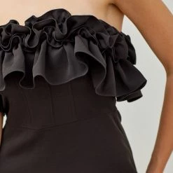 Indigo Boutique Black Ruffle Mini Dress