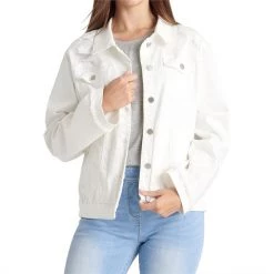 Indigo Boutique White Jean Jacket