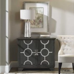 Indigo Boutique Caine Charcoal Accent Cabinet Furniture