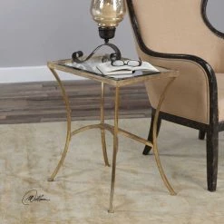 Indigo Boutique Alayna Gold End Table