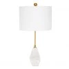 Indigo Boutique MONTICELLO CRYSTAL LAMP WITH WHITE LINEN BARREL