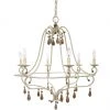 Indigo Boutique CANBY FRENCH WHITE & GOLD ACCENTED CHANDELIER Furniture