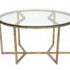 Indigo Boutique Furniture WINSTON CHAMPAGNE GOLD OVAL COFFEE TABLE