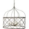 Indigo Boutique OPEN WEAVE OVAL HOLLEY CHANDELIER WITH HAND RUBBED AGED SILVER FINISH Furniture