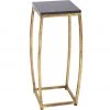 Indigo Boutique Furniture MARCO GOLD METAL COCKTAIL TABLE WITH BLACK MARBLE TOP