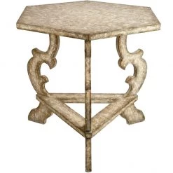 Indigo Boutique FRENCH WHITE SIX SIDED TABLE Furniture