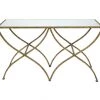 Indigo Boutique Furniture VANESSA MIRRORED CONSOLE TABLE IN CHAMPAGNE GOLD FINISH