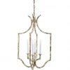 Indigo Boutique JENNINGS DISTRESSED GREY & GOLD CHANDELIER