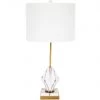 Indigo Boutique Furniture JOSEPHINE CRYSTAL DIAMOND TABLE LAMP WTIH BRASS METAL BASE