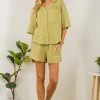 Indigo Boutique New Arrivals Breezy Gauze Short Set - Sage