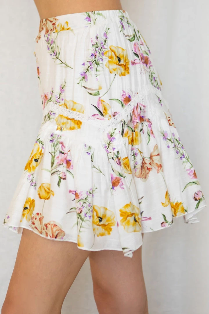 Indigo Boutique May Showers Ruffle Mini Skirt 6 Indigo Boutique May Showers Ruffle Mini Skirt