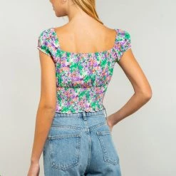 Indigo Boutique Wild And Free Smocked Top