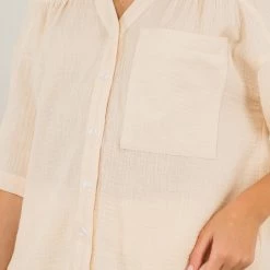 Indigo Boutique Breezy Gauze Short Set - Ivory