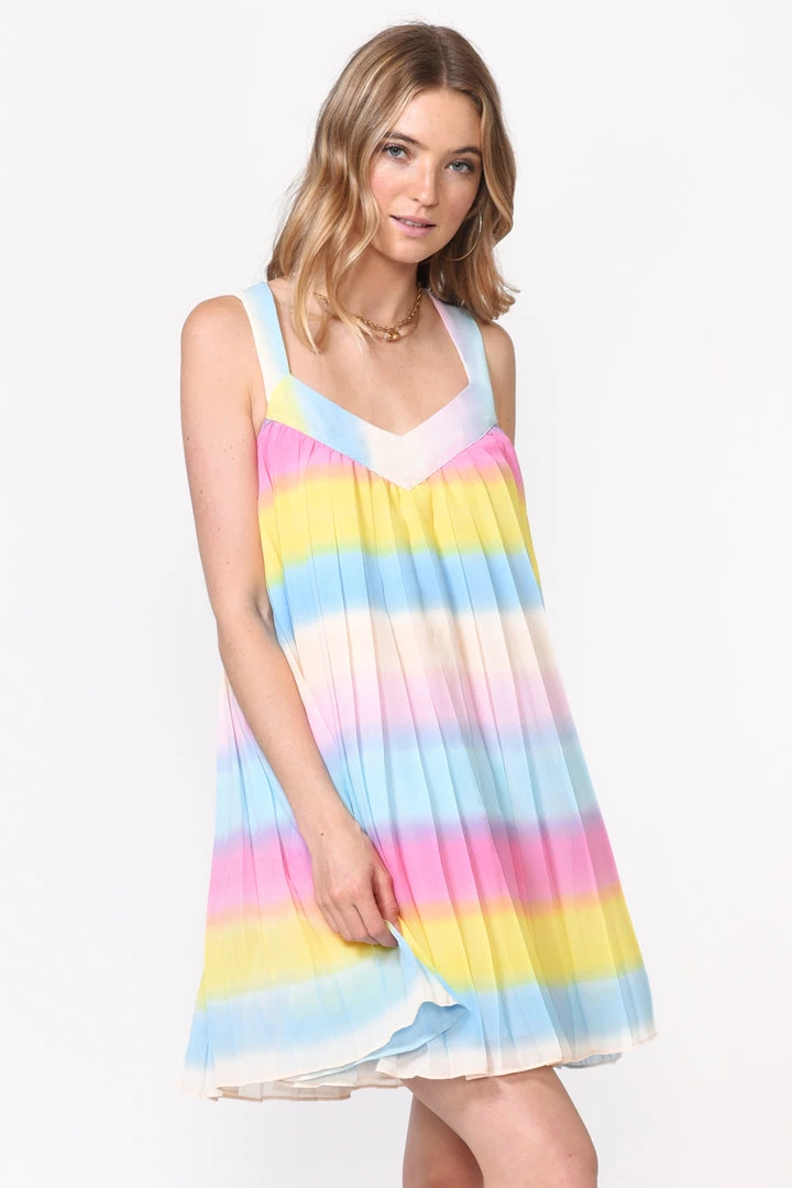 Indigo Boutique New Arrivals Lizzy Ombre Pleated Babydoll Dress 3 Indigo Boutique New Arrivals Lizzy Ombre Pleated Babydoll Dress