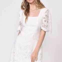 Indigo Boutique Bonvi Scalloped Embroidered Dress New Arrivals