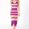 Indigo Boutique New Arrivals Ann Striped Fringe Sweater Dress