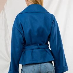 Indigo Boutique Tops Navy Belted Jacket