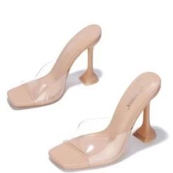 Indigo Boutique Square Toe Nude Heel Shoes