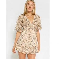 Indigo Boutique Leopard Cutout Dress