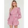Indigo Boutique Blush Ruffle Long Sleeve Romper Jumpsuits