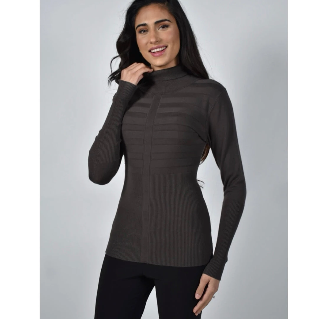 Indigo Boutique Frank Lyman Knit Olive Blouse 3 Indigo Boutique Frank Lyman Knit Olive Blouse