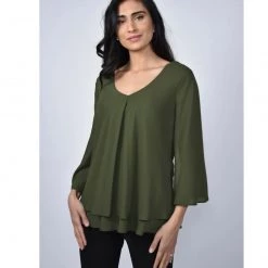 Indigo Boutique Frank Lyman Olive Woven Top
