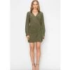 Indigo Boutique Dresses Side Tie Olive Dress