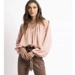 Indigo Boutique Boho Bubble Blouse Tops