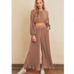 Indigo Boutique Pleated Knit Pants