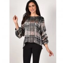 Indigo Boutique Frank Lyman Ruffle Sleeve Blouse