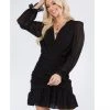 Indigo Boutique Black Long Sleeve Smock Dress