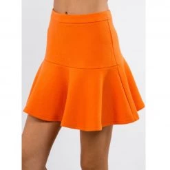 Indigo Boutique Tangerine Ruffle Skirt Bottoms