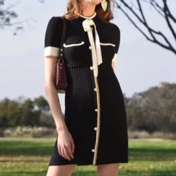 Indigo Boutique Nina Button Front Sweater Dress