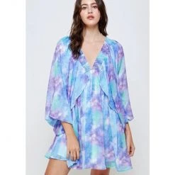 Indigo Boutique Lilac Blue Chiffon Dress