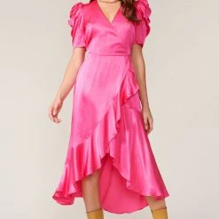 Indigo Boutique Dresses Brenda Puff Sleeve Ruffled Maxi Dress