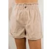 Indigo Boutique Corduroy Taupe Shorts