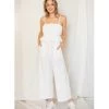 Indigo Boutique Jumpsuits White Ruffle Jumpsuit