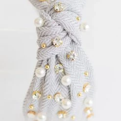 Indigo Boutique Light Grey Chiffon Hollis Headband
