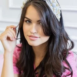 Indigo Boutique Light Grey Chiffon Hollis Headband