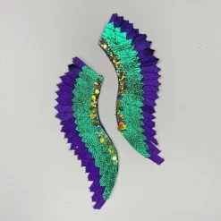 Indigo Boutique Large Leather Mardi Gras Wings Accessories