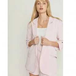Indigo Boutique Light Pink Blazer Tops