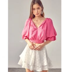 Indigo Boutique Hot Pink Blouse