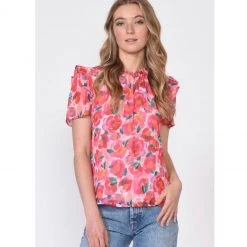 Indigo Boutique Lani Chiffon Ruffled Blouse