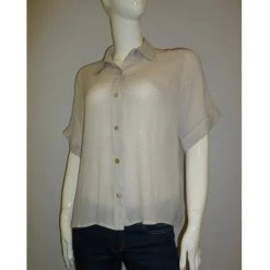 Indigo Boutique Gauze Oversized Blouse Grey