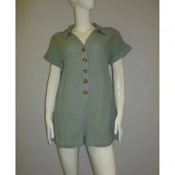 Indigo Boutique Gauze Romper Sea Foam Dresses