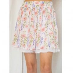 Indigo Boutique Pink Floral Skirt